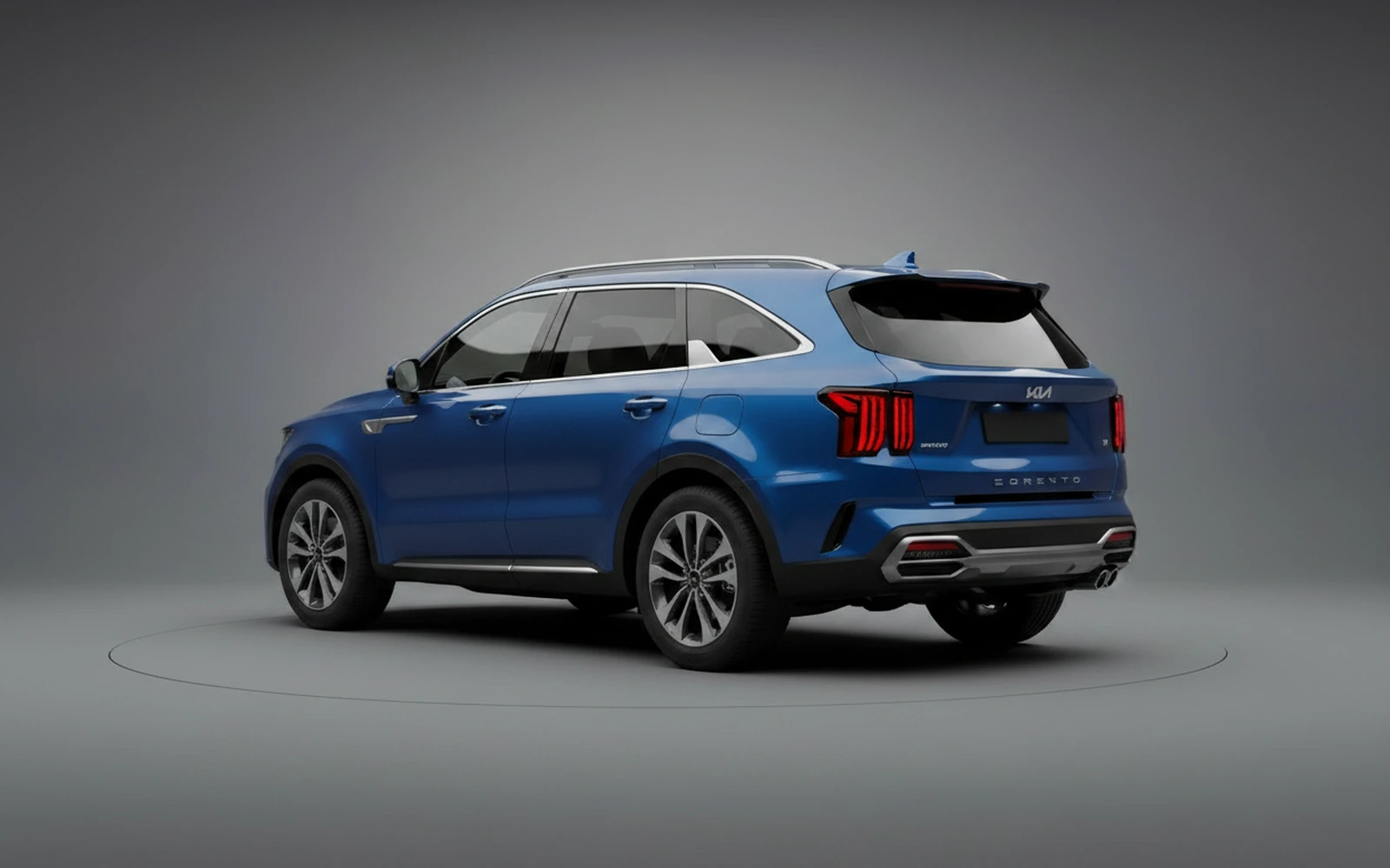 Kia Sorento Blue 2025 — interior dashboard