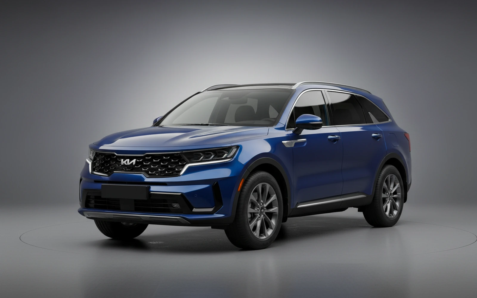 Kia Sorento Dark-blue 2024 for rent in Miami — exterior photo