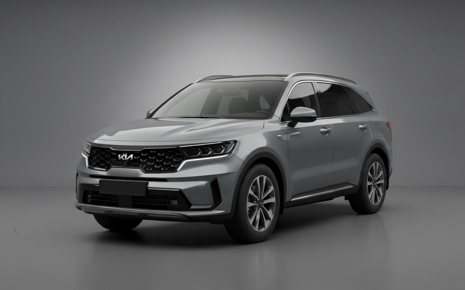 Kia Sorento Grey 2025 for rent in Miami — exterior front view