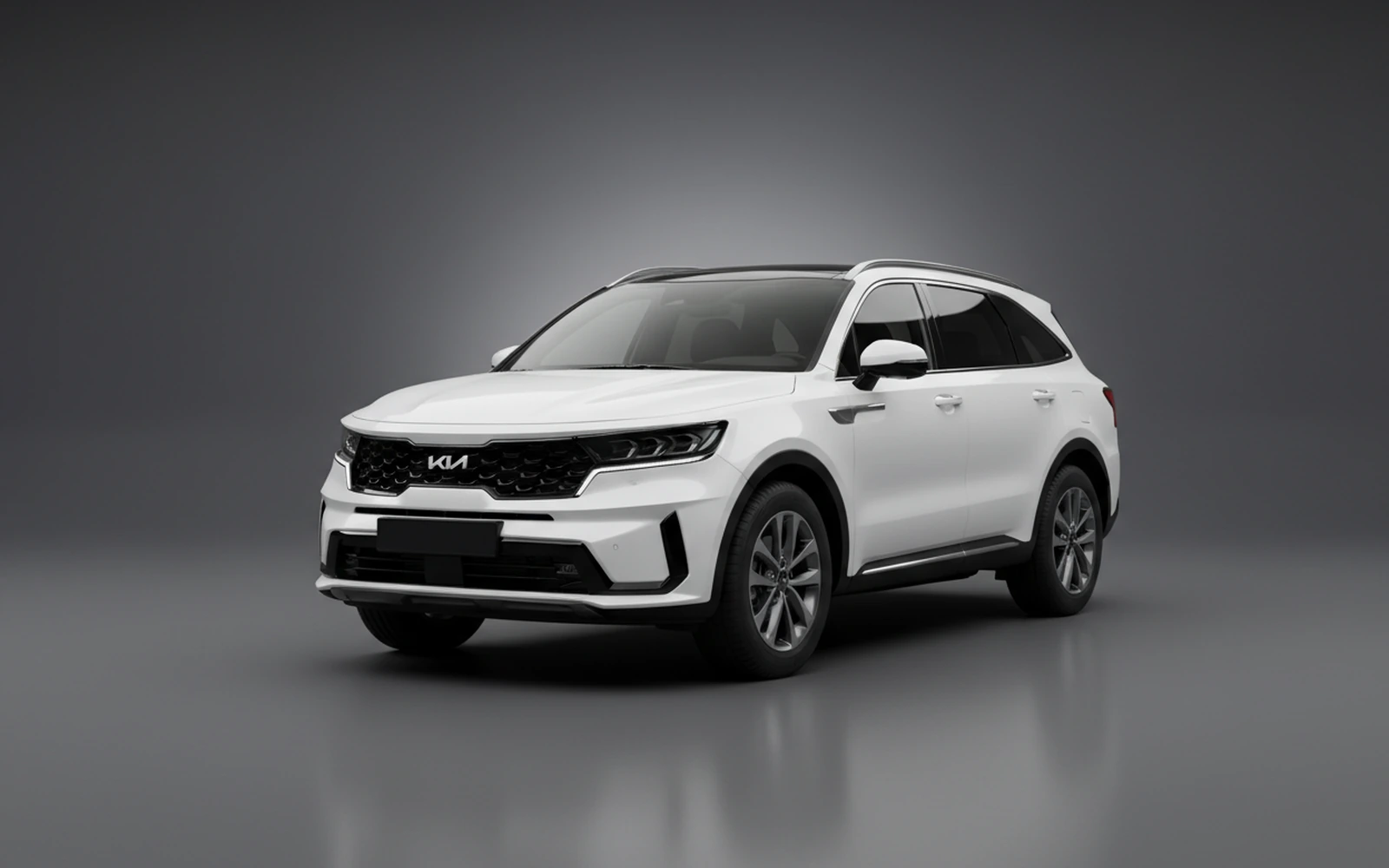 Kia Sorento Blanco 2023 for rent in Miami — exterior front view