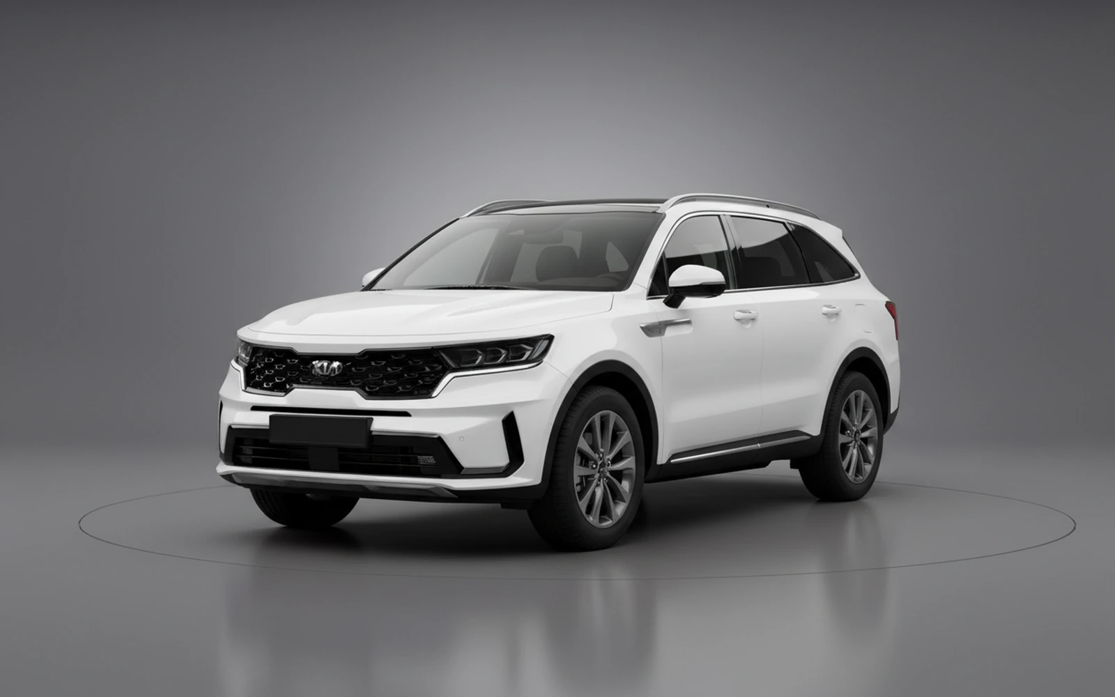 Kia Sorento White 2025 for rent in Miami — exterior front view
