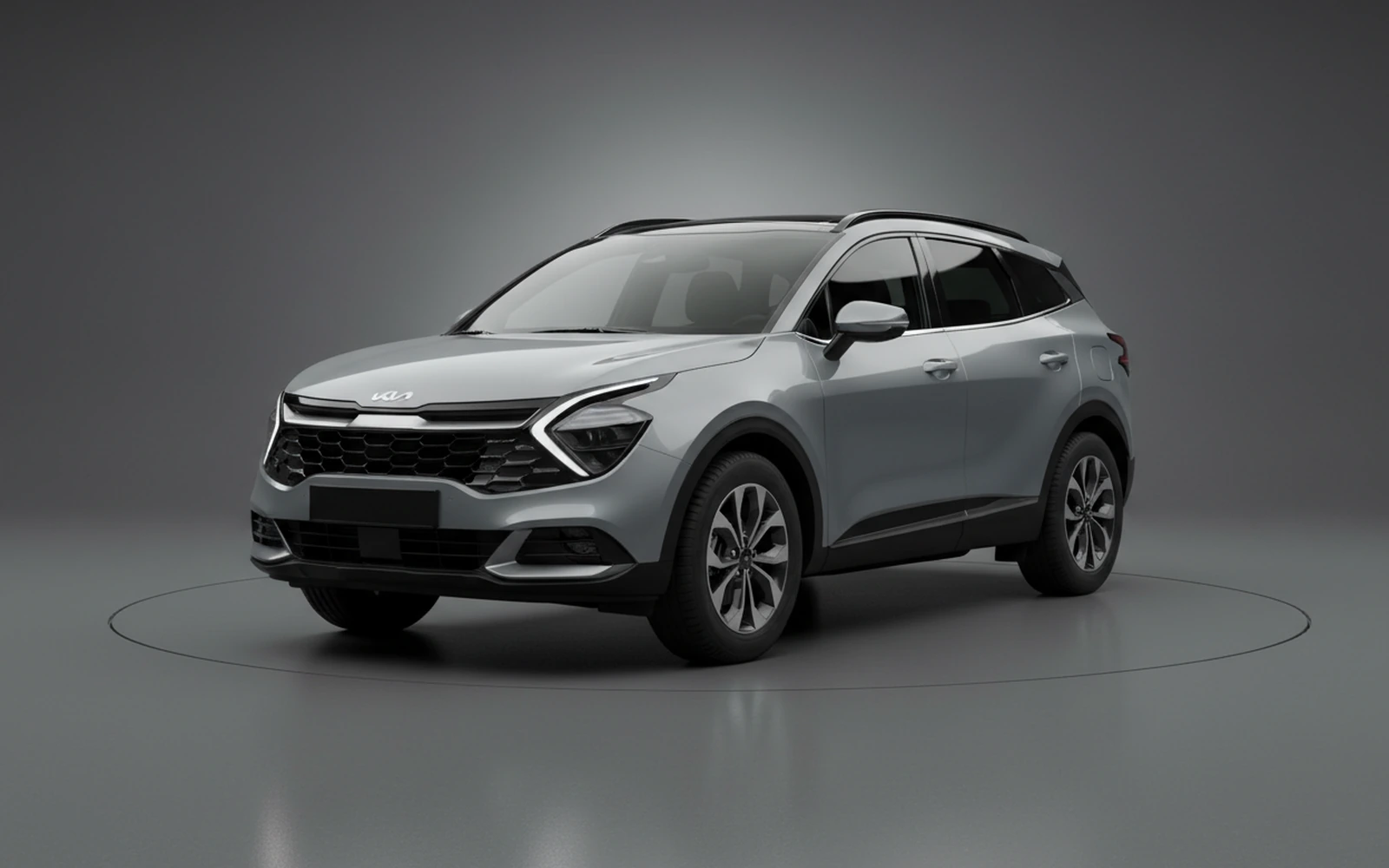 Kia Sportage Grey 2025 for rent in Miami — exterior photo