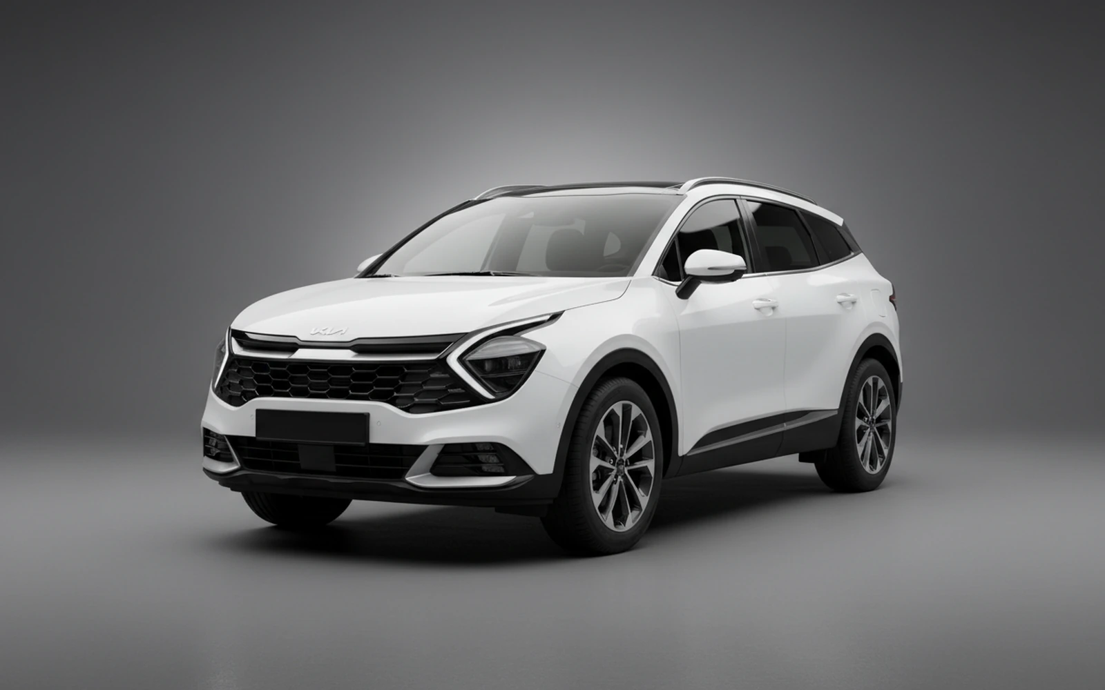 Kia Sportage Black White 2025 for rent in Miami — exterior photo
