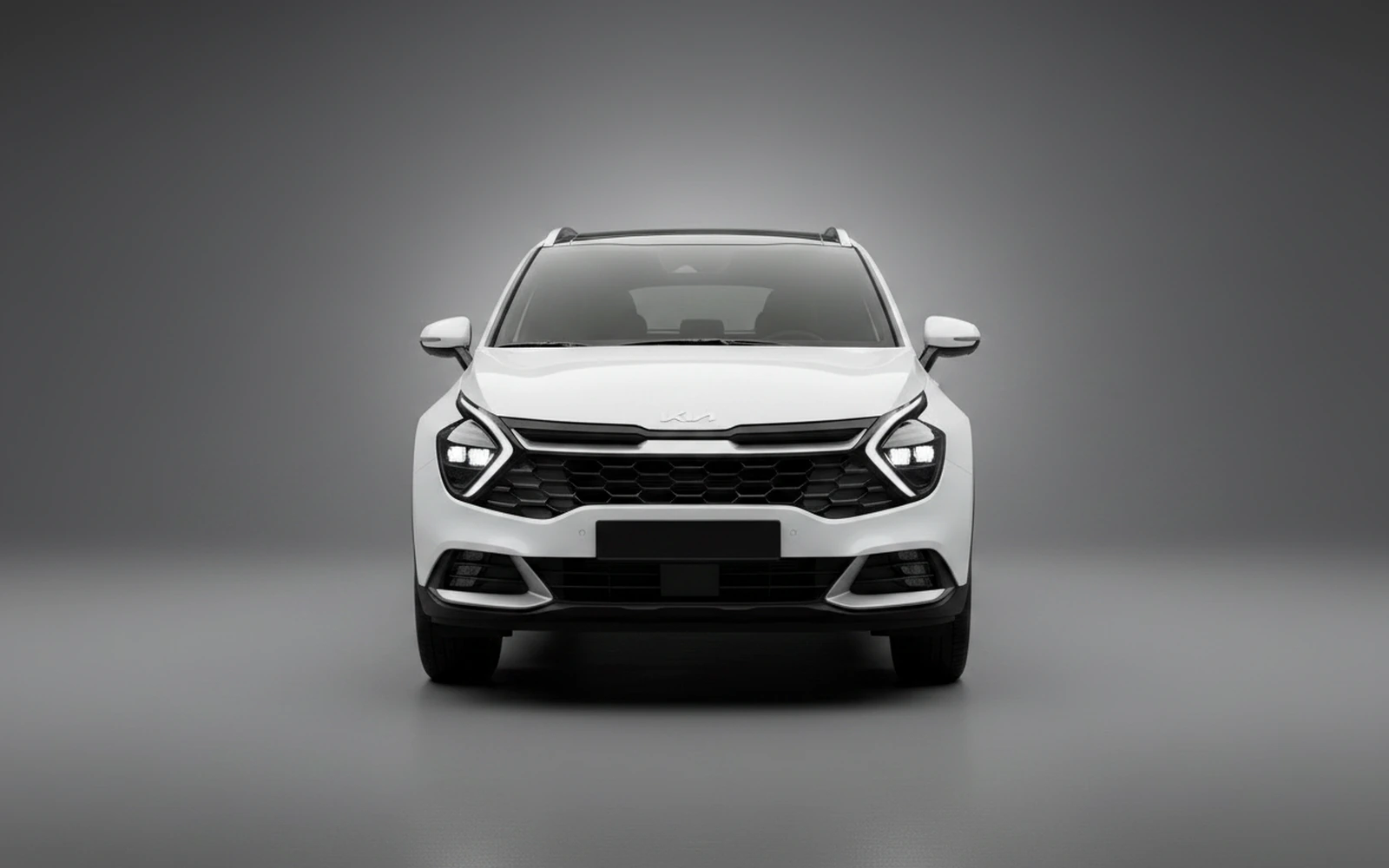 Kia Sportage Black White 2025 — exterior side view