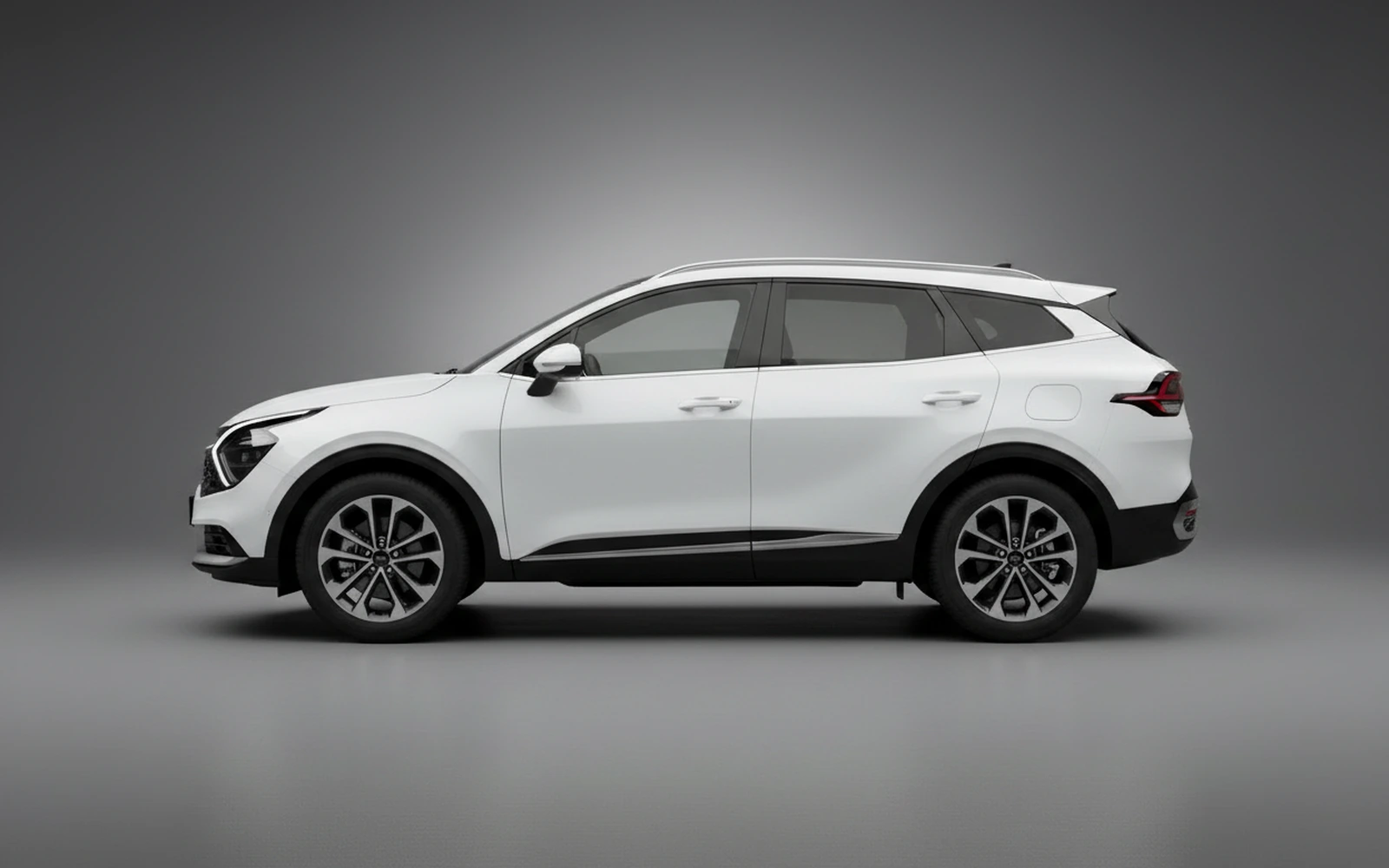 Kia Sportage Black White 2025 — exterior rear view