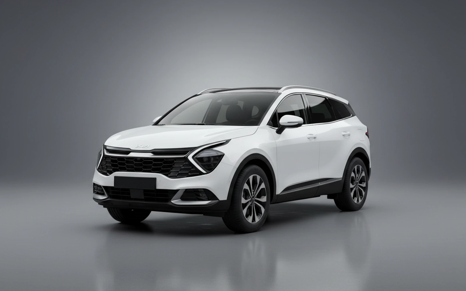 Kia Sportage White 2026 for rent in Miami — exterior photo