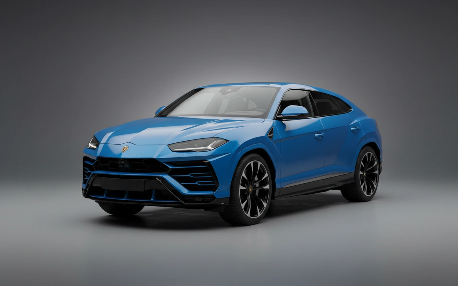 Lamborghini Urus Sky Blue 2021 for rent in Miami — exterior front view