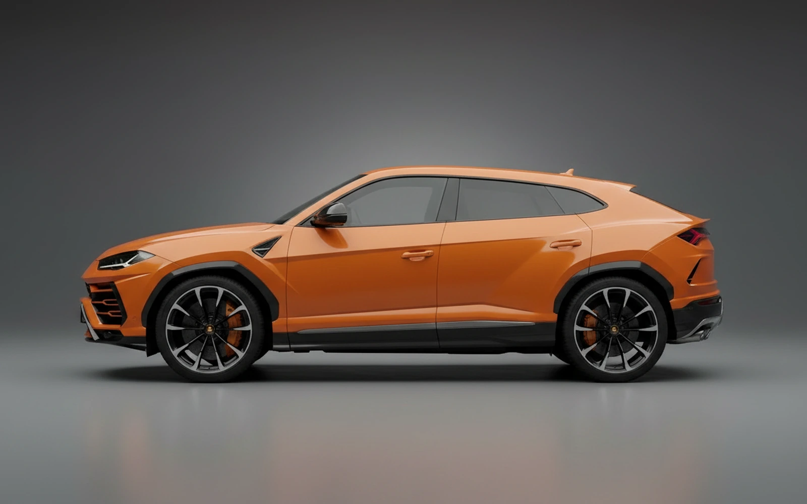 Lamborghini Urus Carbon Orange 2021 — exterior rear view