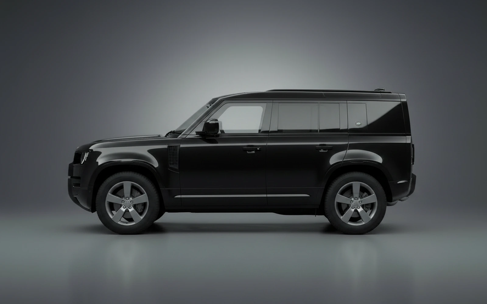 Land Rover Defender 110 Black 2024 — exterior rear view
