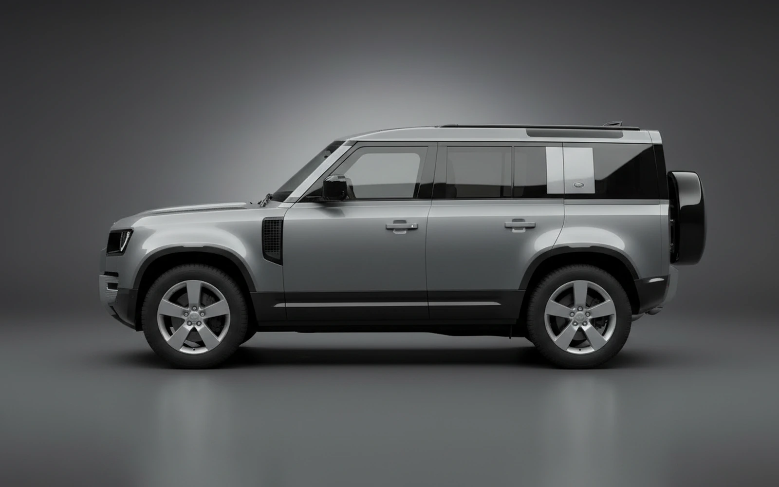 Land Rover Defender 110 Grey 2024 — exterior rear view
