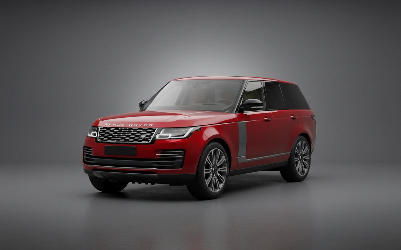Land Rover Range Rover Red 2022 for rent in Miami — exterior front view