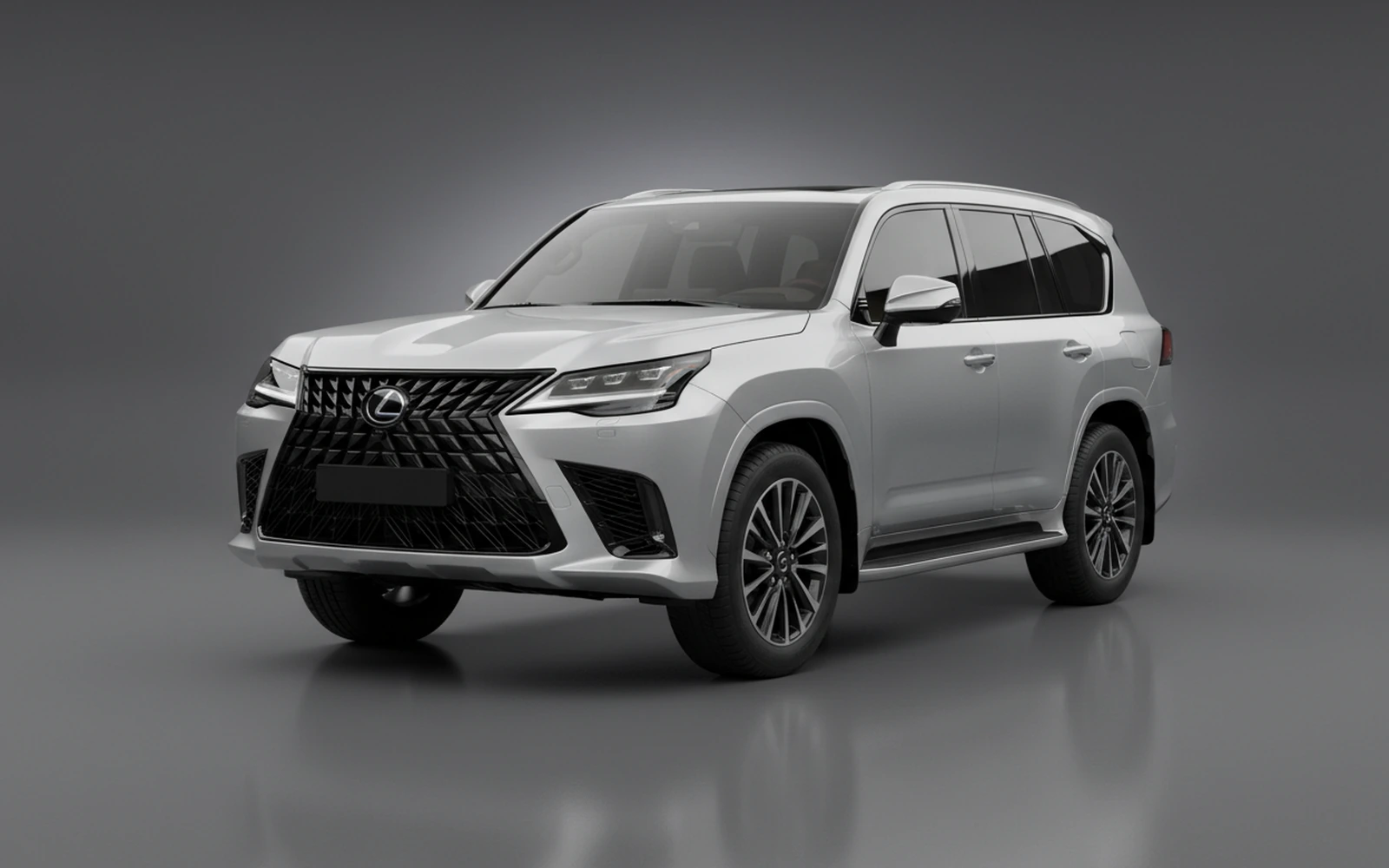 Lexus LX600 Plata 2022 for rent in Miami — exterior front view