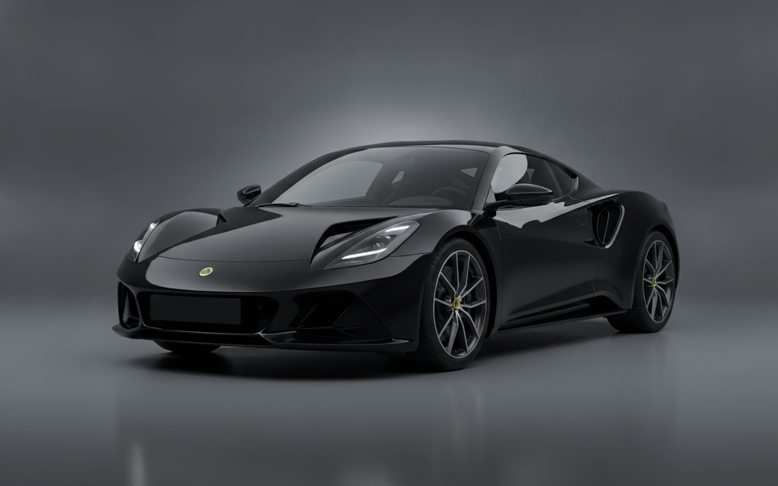 Lotus Emira Black 2022 for rent in Miami — exterior photo