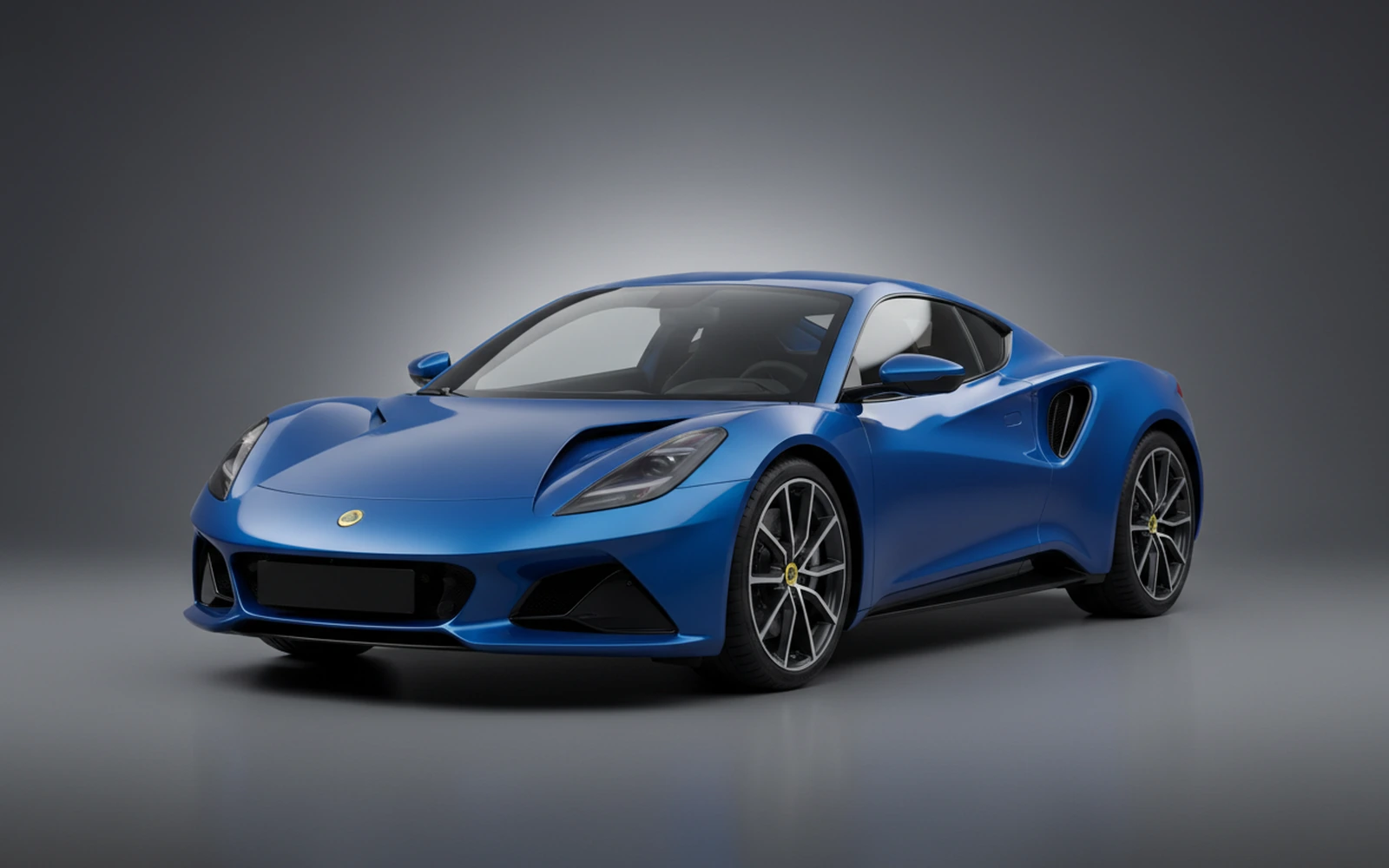 Lotus Emira Blue 2022 for rent in Miami — exterior front view