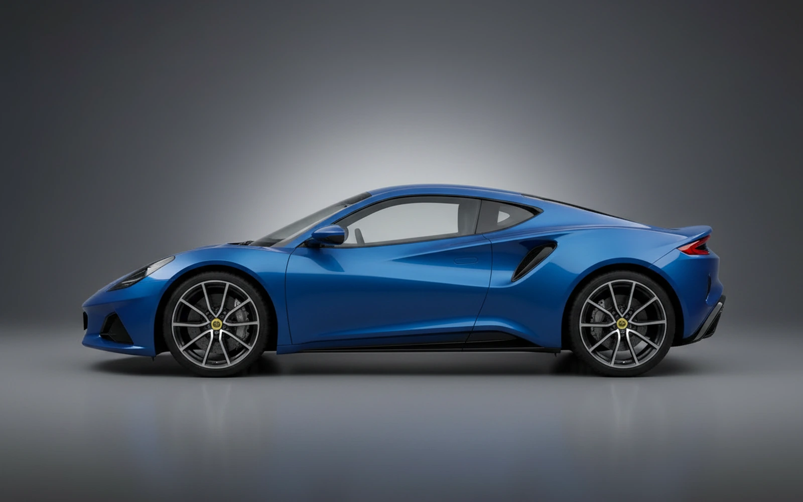 Lotus Emira Blue 2022 — exterior rear view