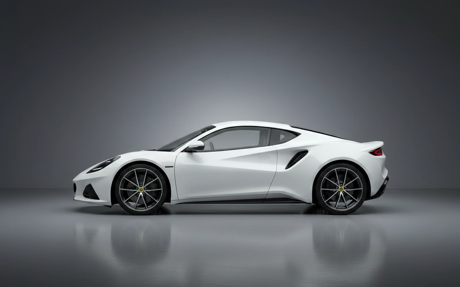 Lotus Emira White 2022 — exterior rear view