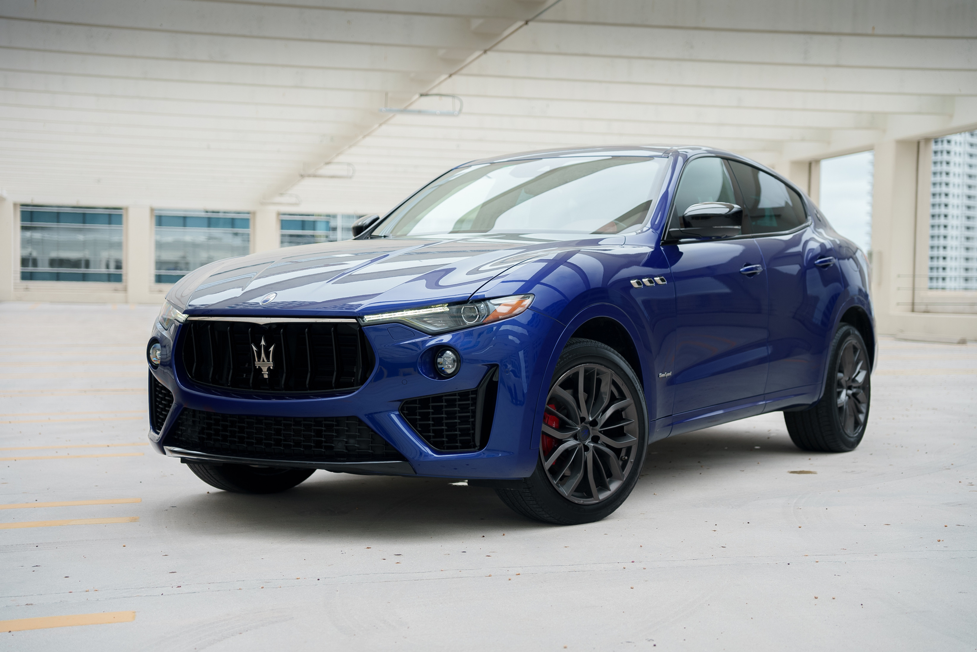 Maserati Levante Blue 2019 for rent in Miami — exterior photo