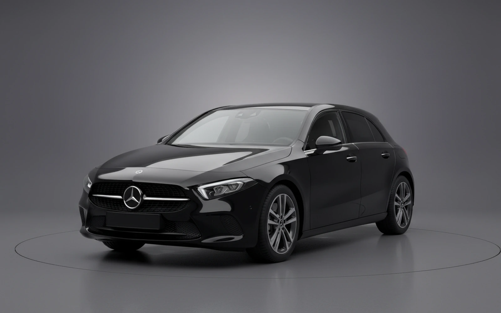 Mercedes-Benz A200 Black 2024 for rent in Miami — exterior front view