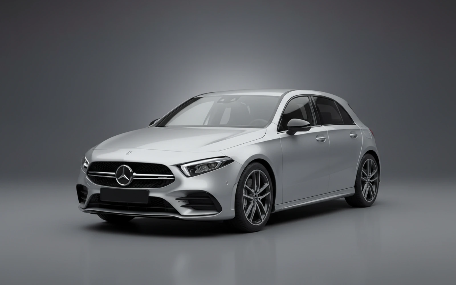Mercedes-Benz A35 AMG Plata 2025 for rent in Miami — exterior front view