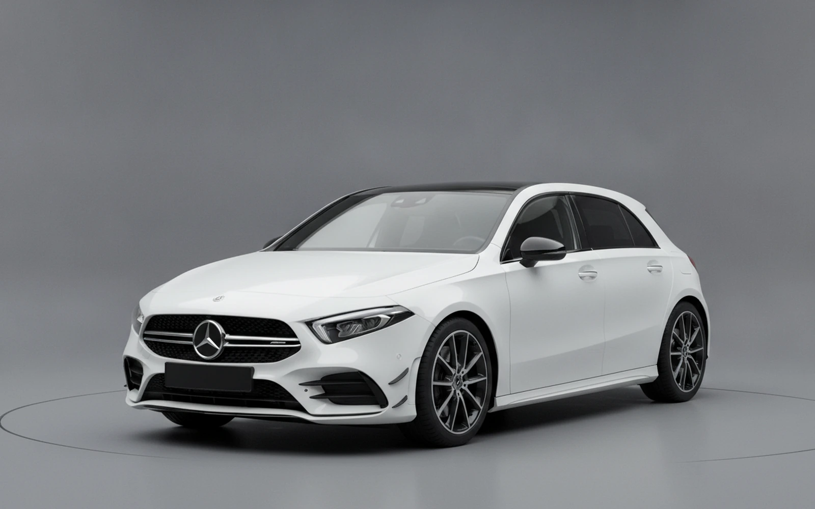 Mercedes-Benz A35 AMG White 2025 for rent in Miami — exterior front view
