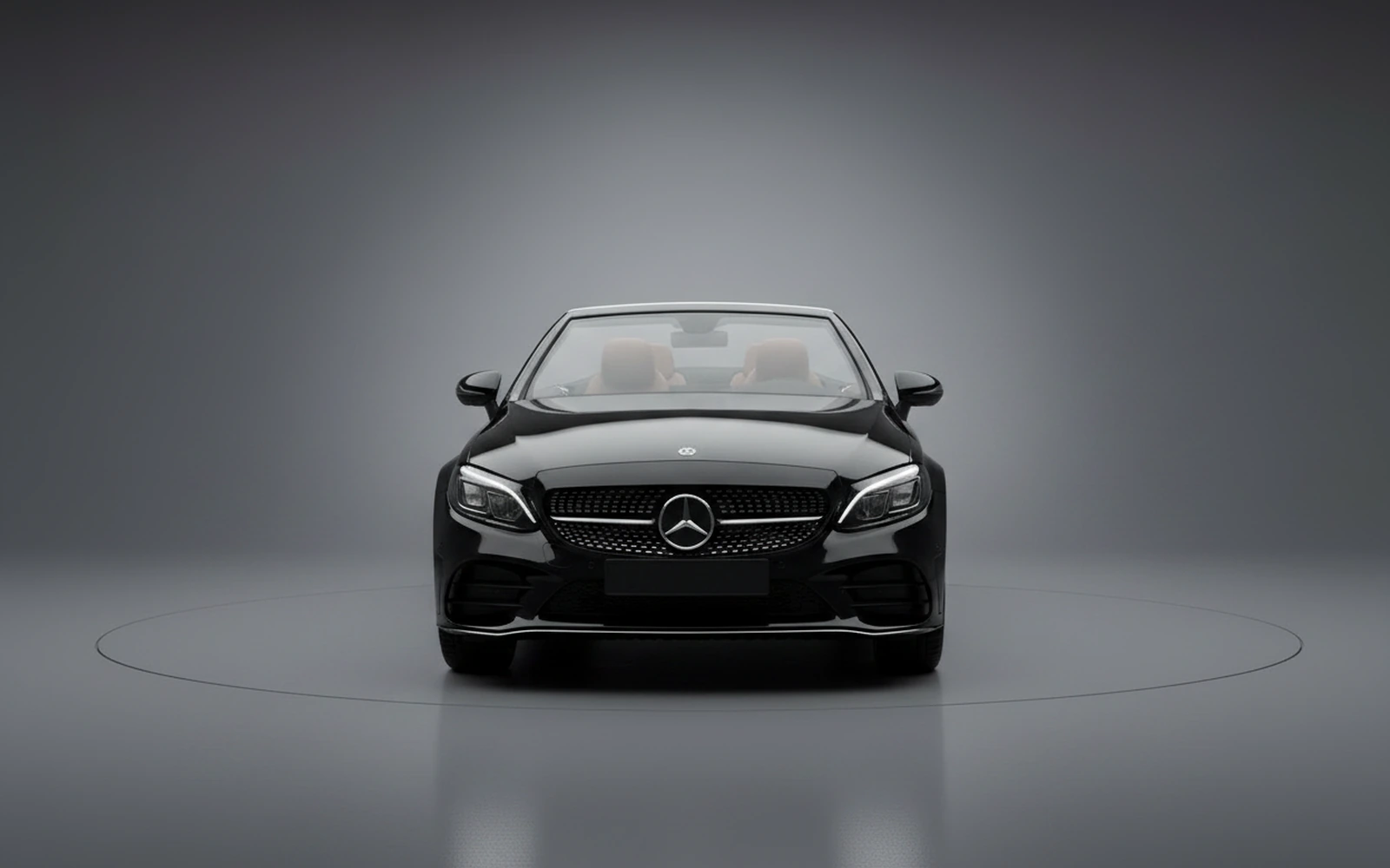 Mercedes-Benz C300 Convertible Black 2022 — exterior side view