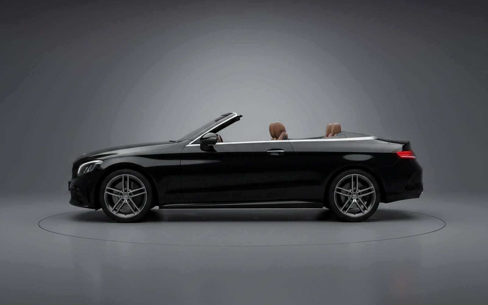 Mercedes-Benz C300 Convertible Black 2022 — exterior rear view