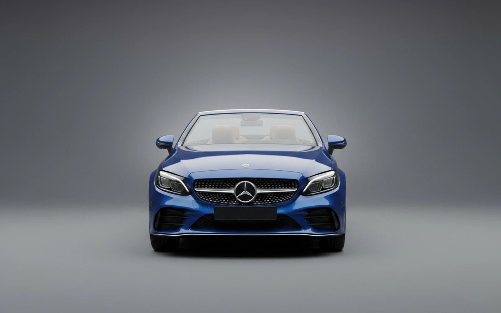 Mercedes-Benz C300 Convertible Blue 2022 — exterior side view