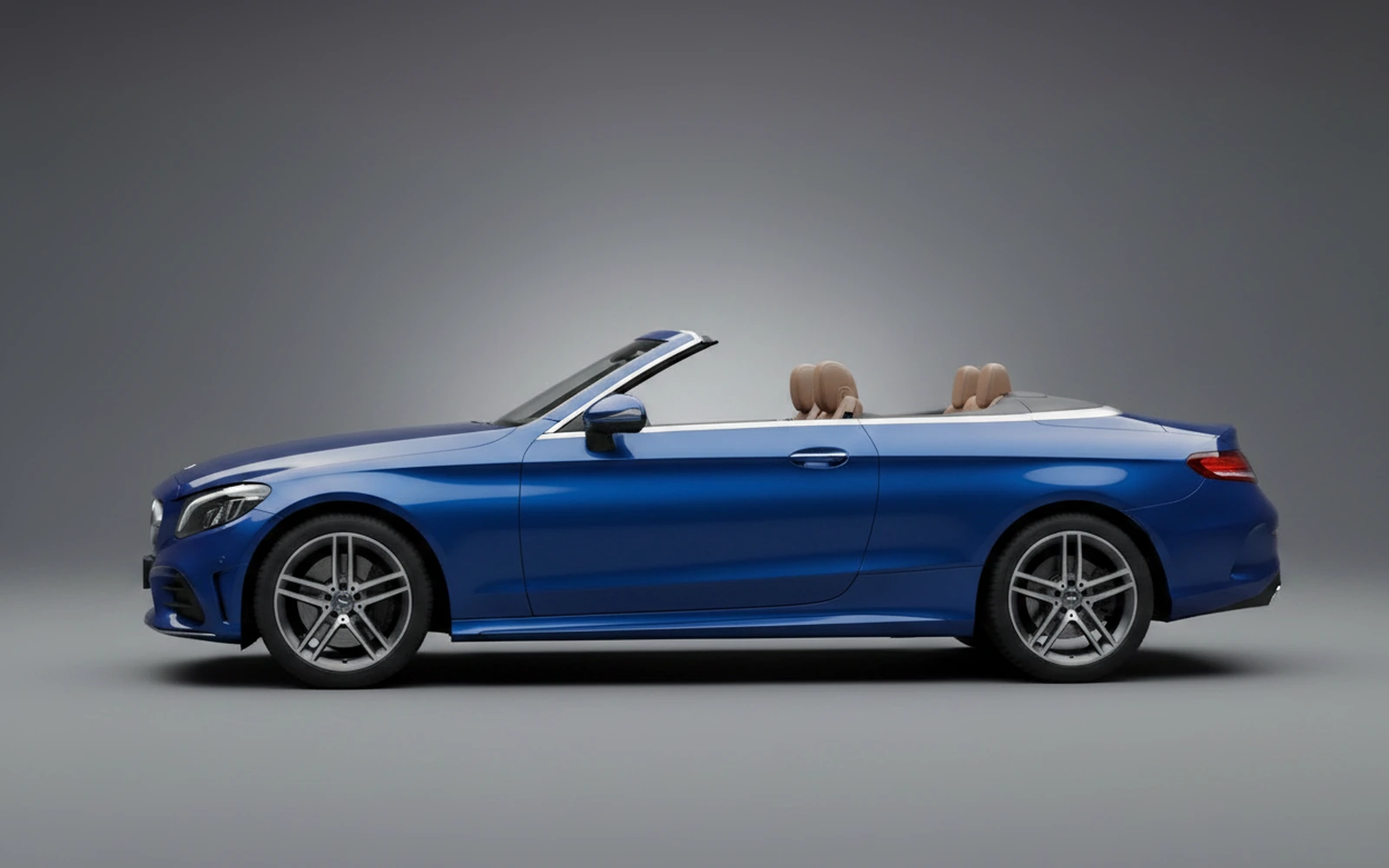 Mercedes-Benz C300 Convertible Blue 2022 — exterior rear view
