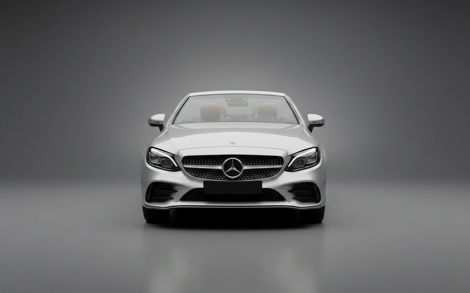 Mercedes-Benz C300 Convertible Silver 2022 — exterior side view