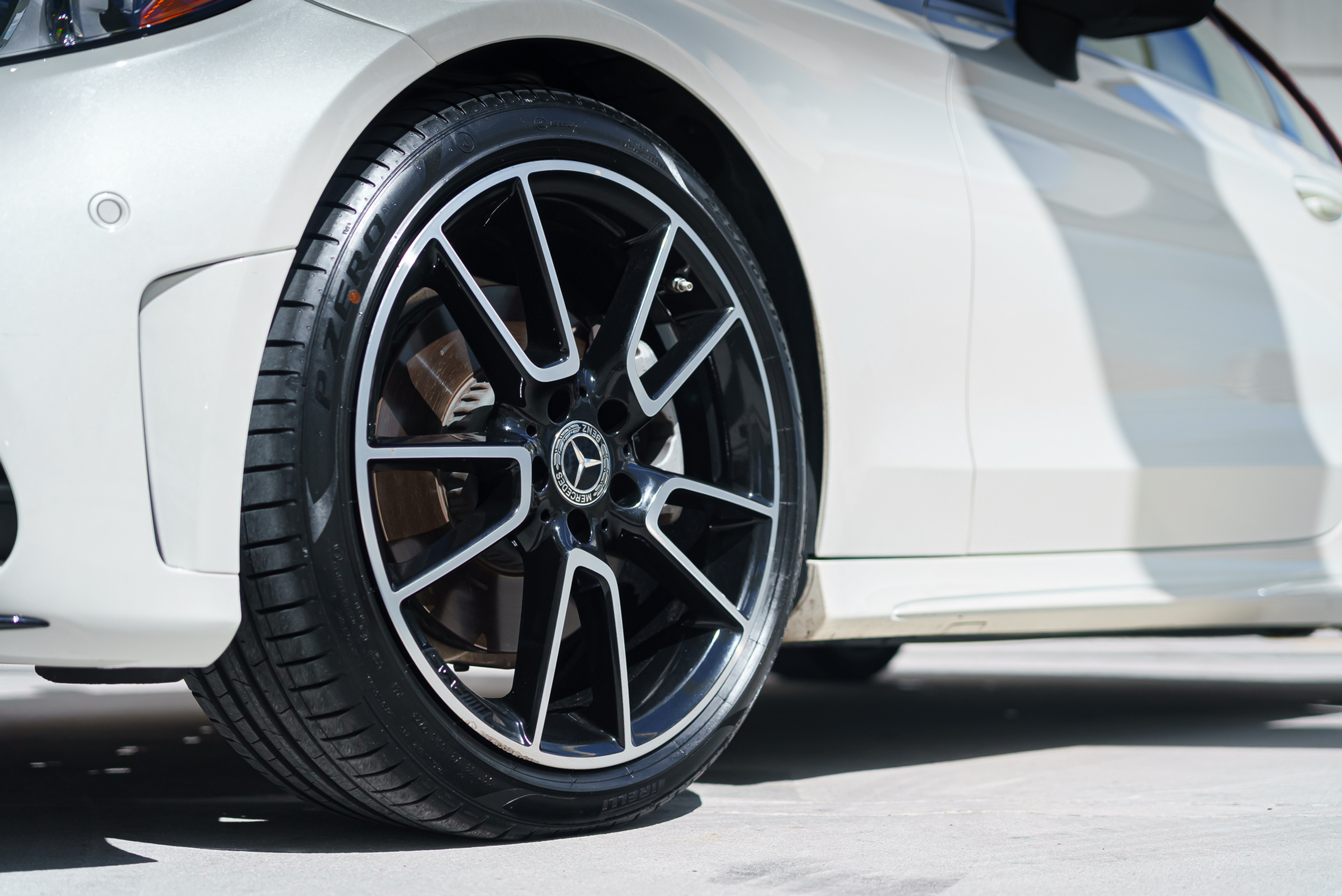 Mercedes-Benz C300 Convertible White — exterior rear view