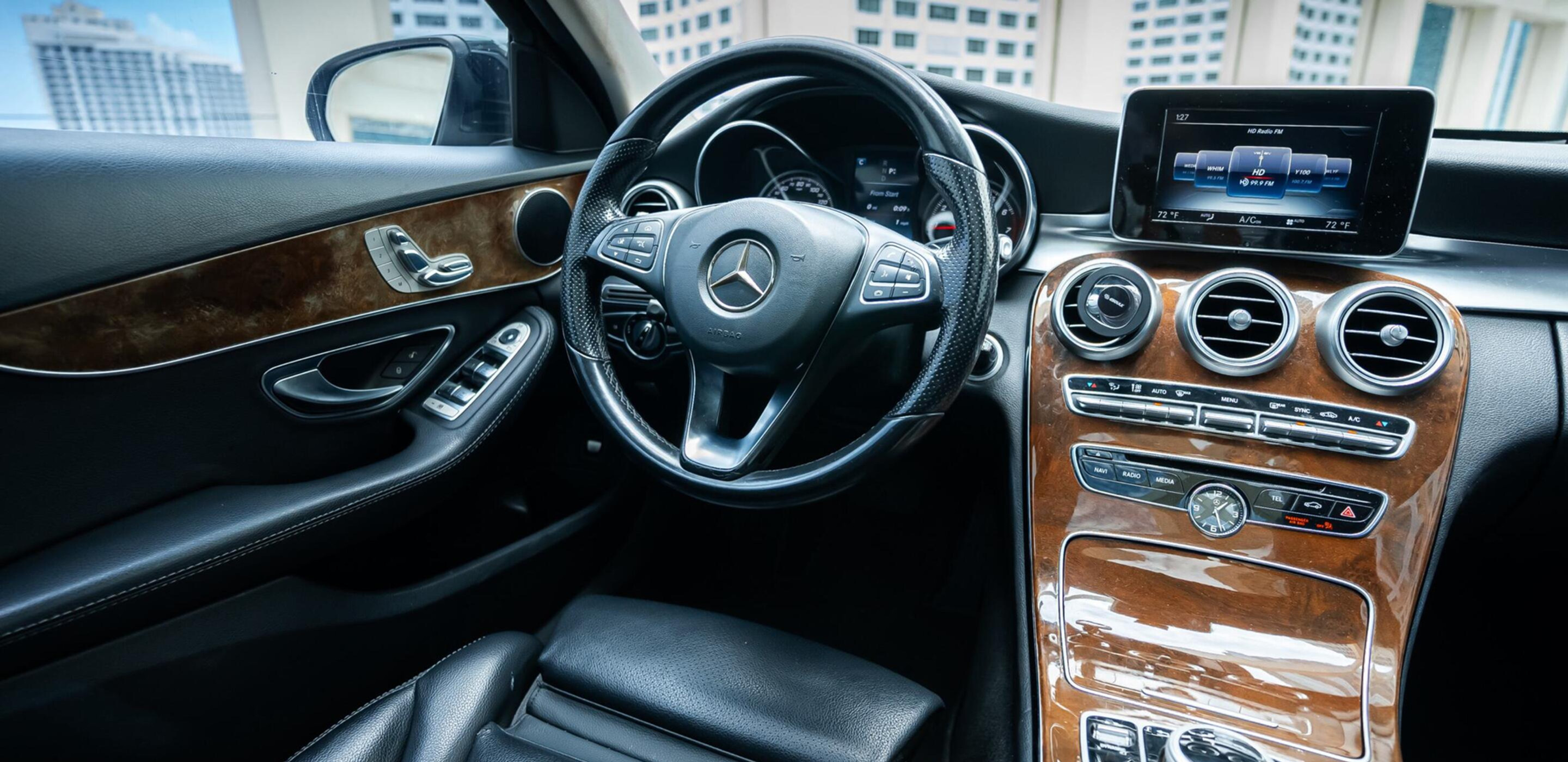 Mercedes-Benz C300 Black 2017 — exterior side view