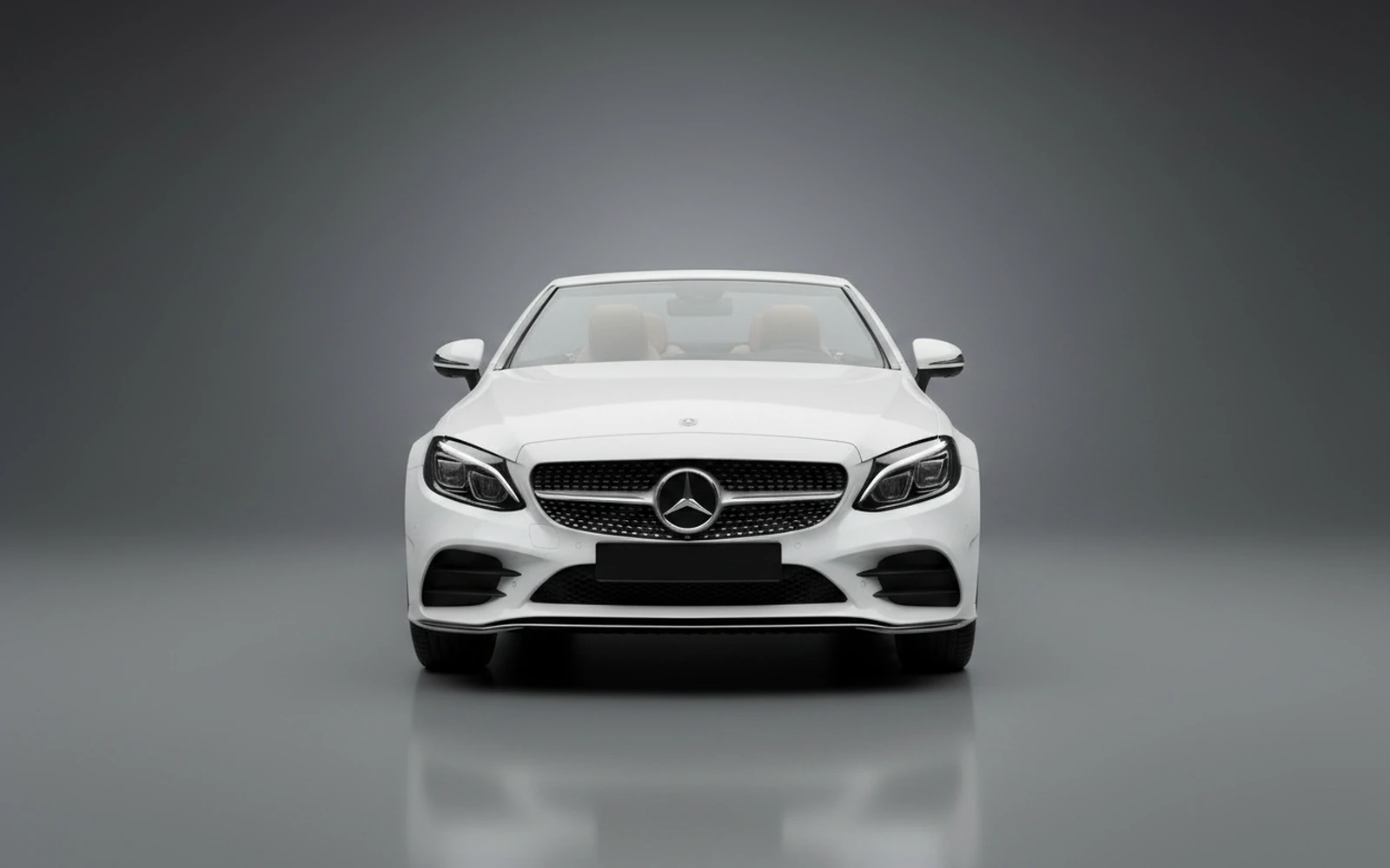 Mercedes-Benz C300 White 2022 — exterior side view
