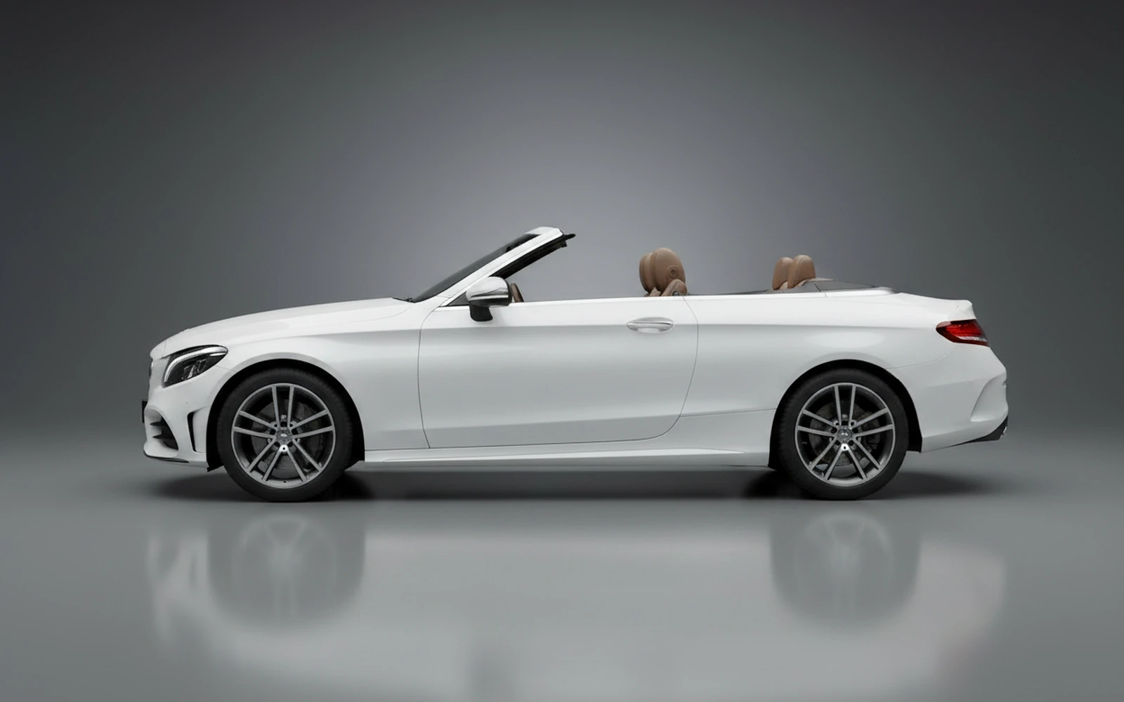 Mercedes-Benz C300 White 2022 — exterior rear view