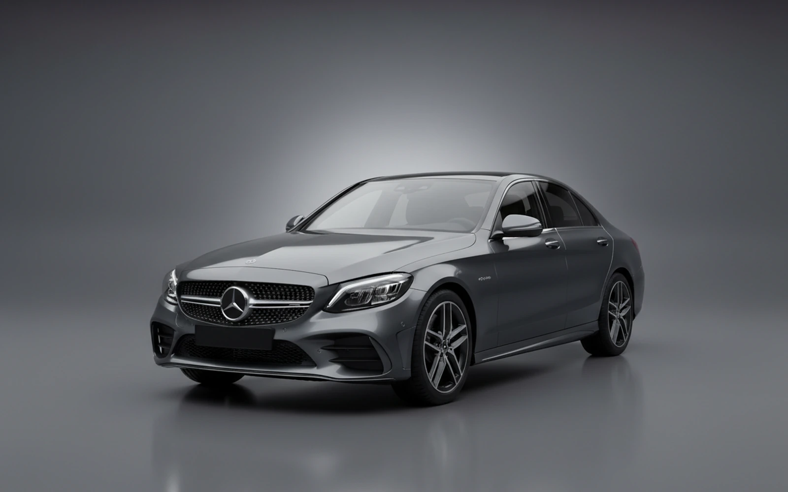 Mercedes-Benz C43 AMG Gris 2022 for rent in Miami — exterior front view