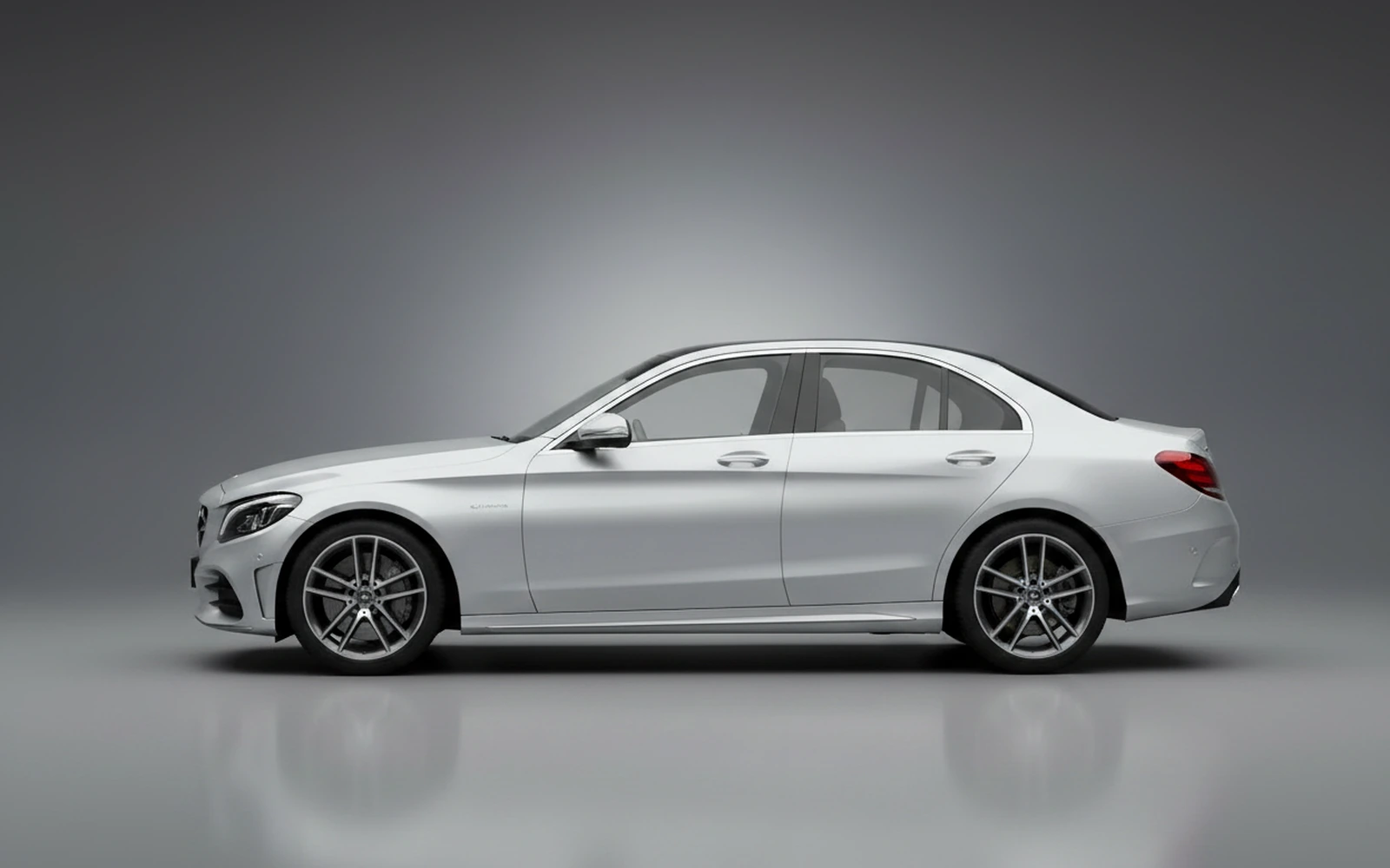 Mercedes-Benz C43 AMG Silver 2022 — exterior rear view