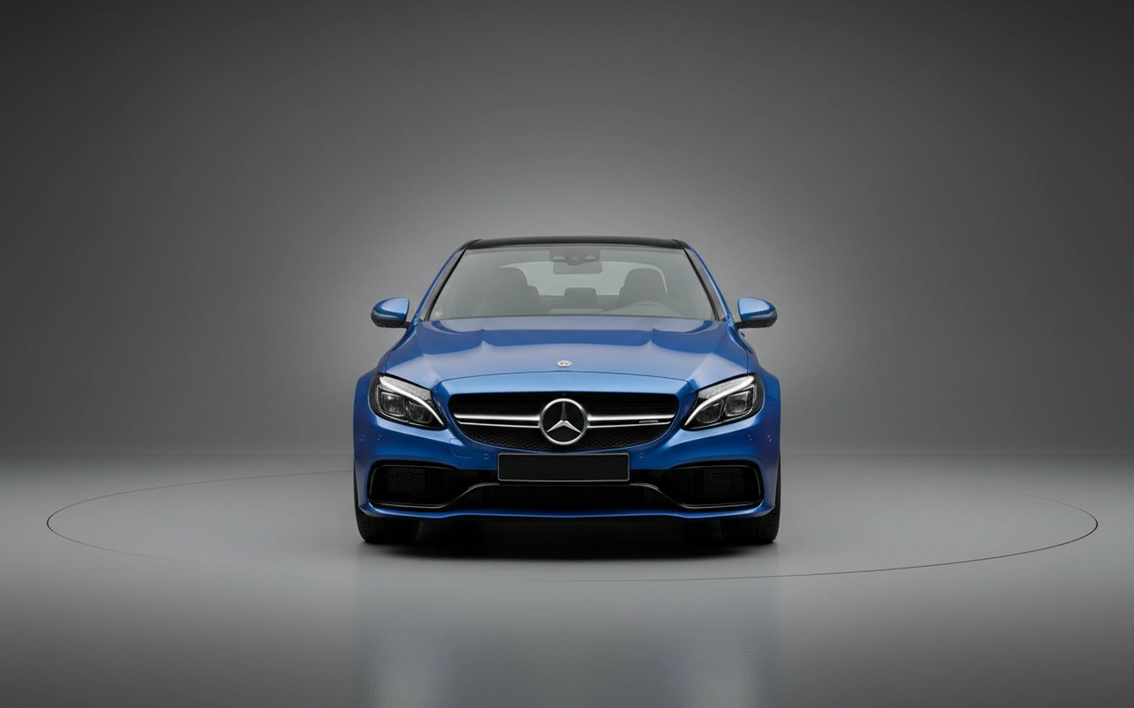 Mercedes-Benz C63 S AMG Azul 2020 — exterior side view