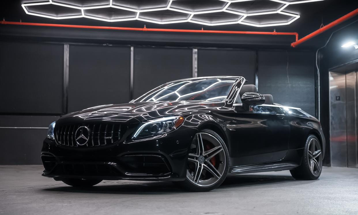 Mercedes-Benz C63s AMG Grey 2020 for rent in Miami — exterior photo