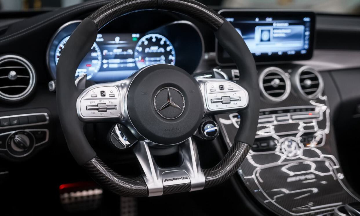 Mercedes-Benz C63 S AMG Grey 2020 — exterior side view