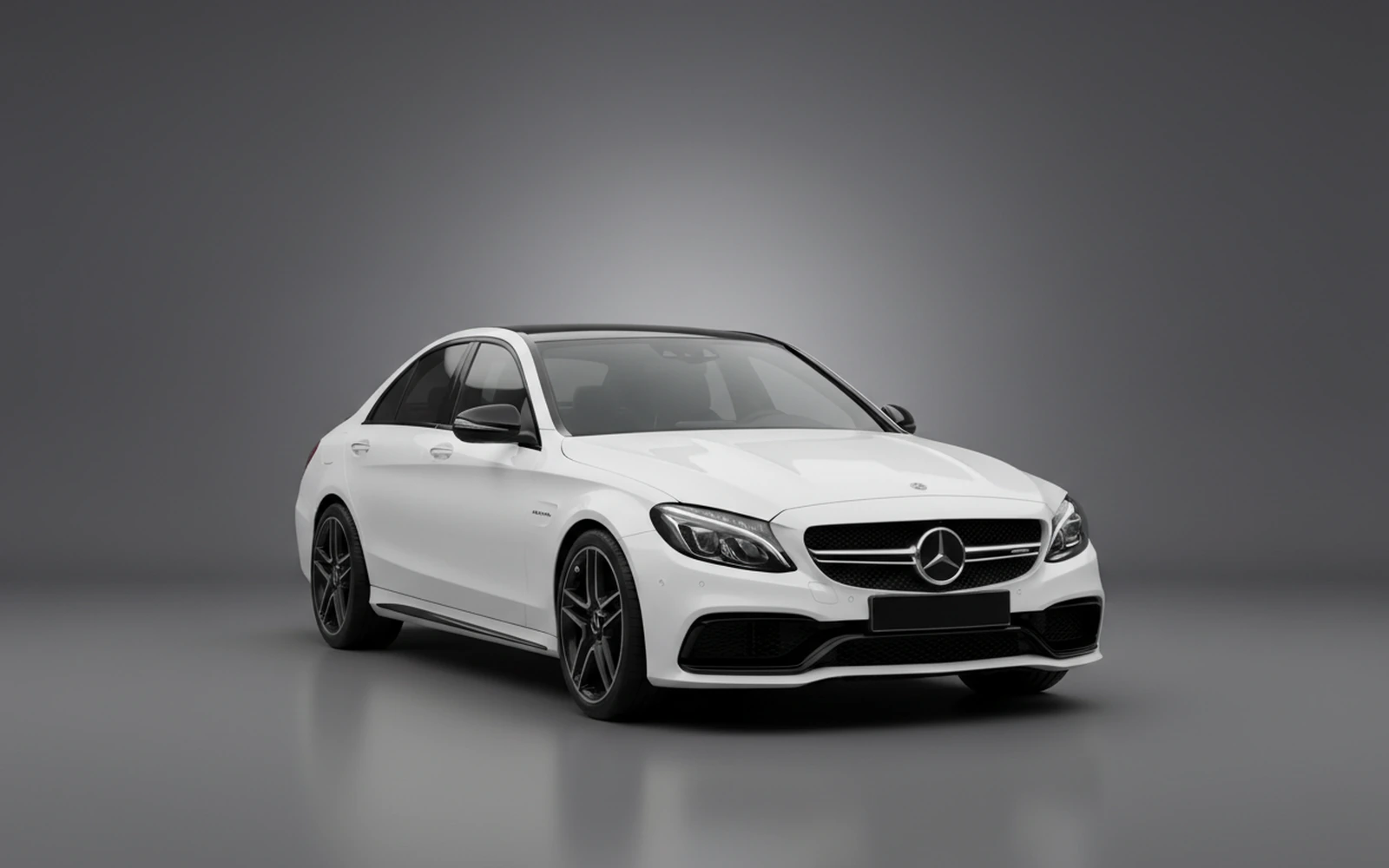 Mercedes-Benz C63 S AMG Blanco 2020 for rent in Miami — exterior front view