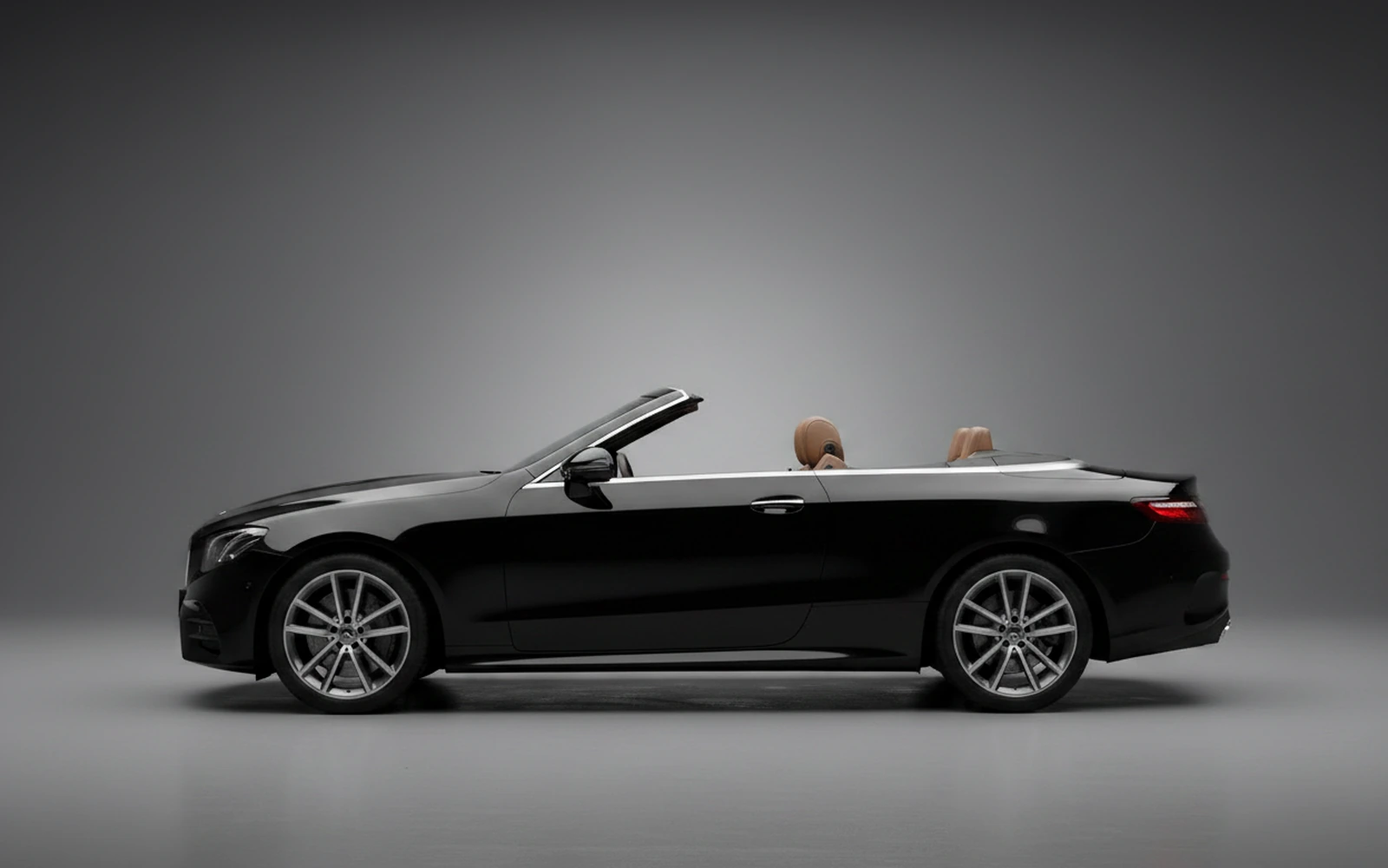 Mercedes-Benz E450 Convertible Black 2023 — exterior rear view