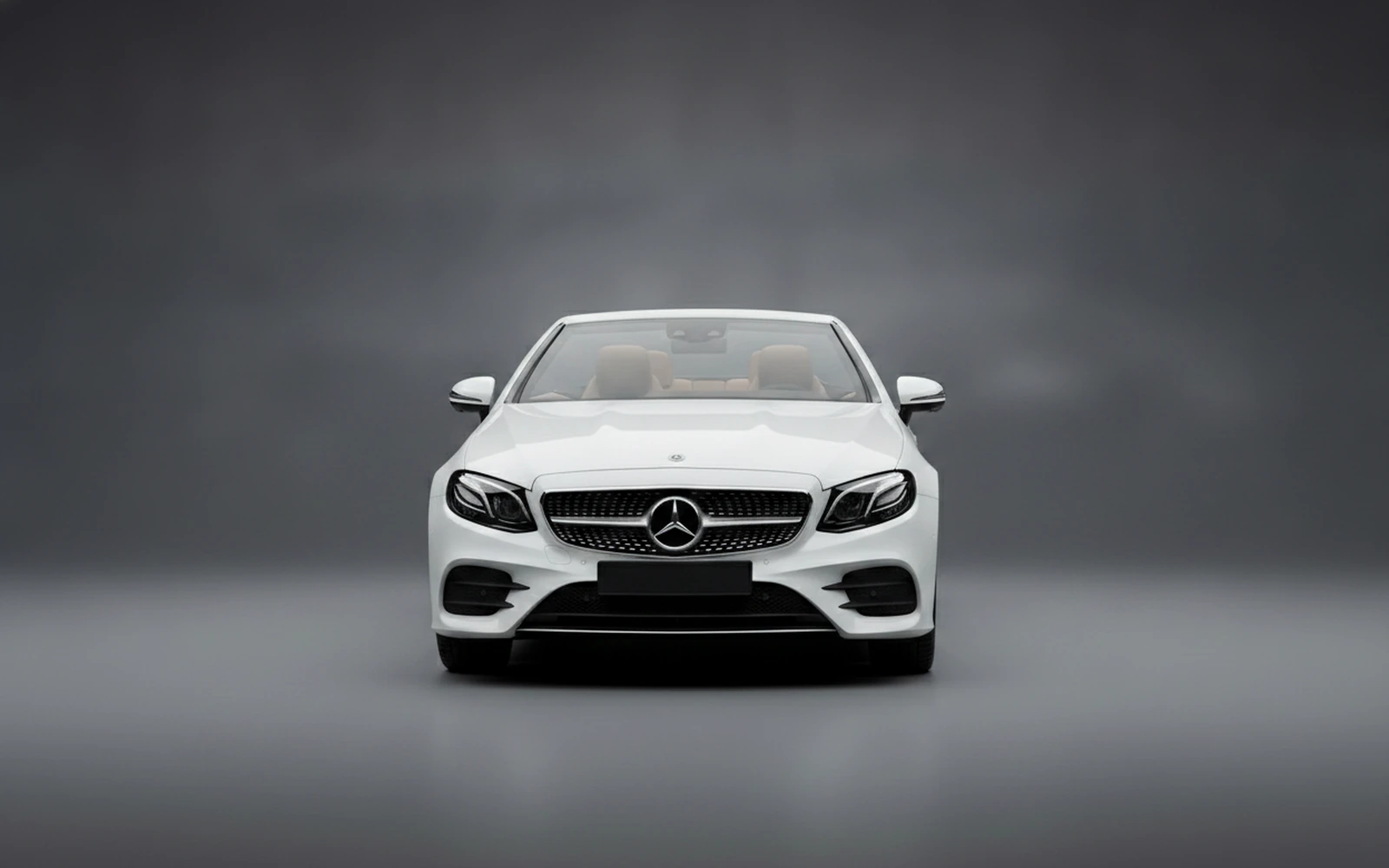Mercedes-Benz E450 Convertible White 2023 — exterior side view