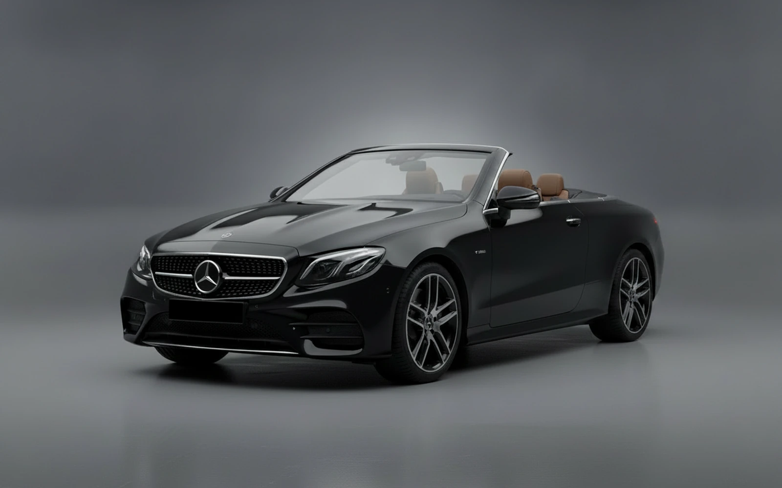 Mercedes-Benz E53 AMG Convertible Black 2022 — exterior side view