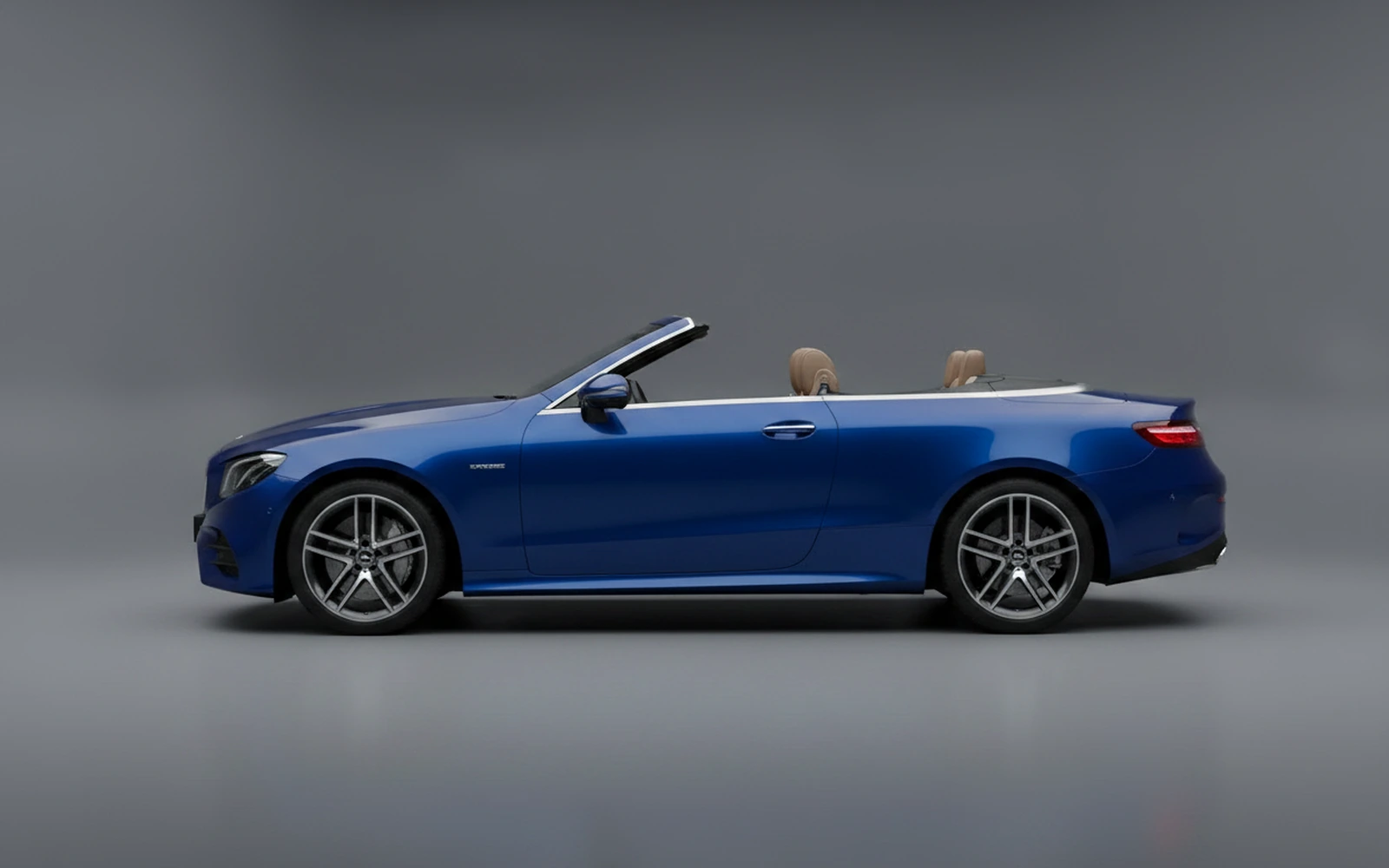 Mercedes-Benz E53 AMG Convertible Blue 2022 — exterior rear view
