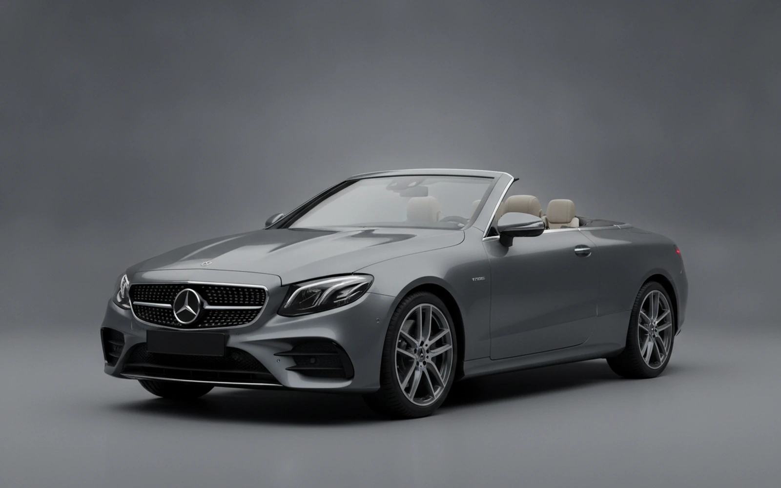 Mercedes-Benz E53 AMG Convertible Gris 2022 for rent in Miami — exterior front view