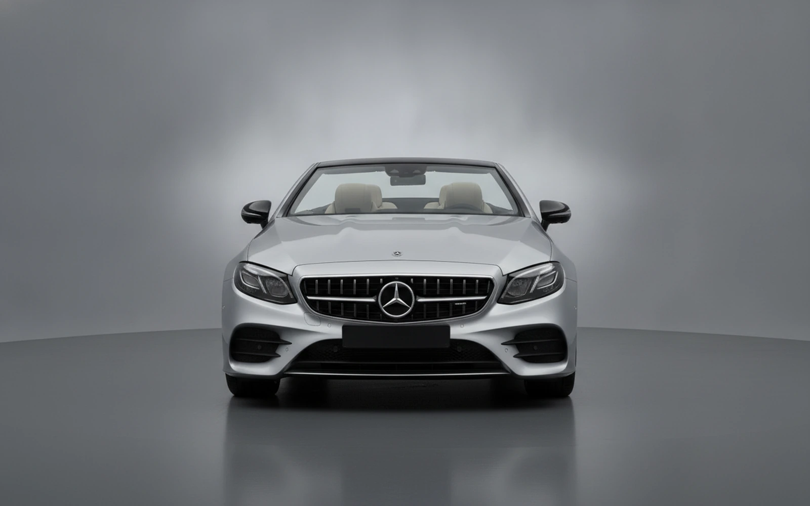 Mercedes-Benz E53 AMG Convertible Silver 2022 — exterior side view