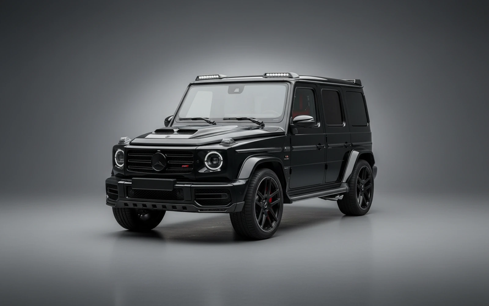Mercedes-Benz G Class Brabus 800 Carbon Kit Red Black 2021 for rent in Miami — exterior front view