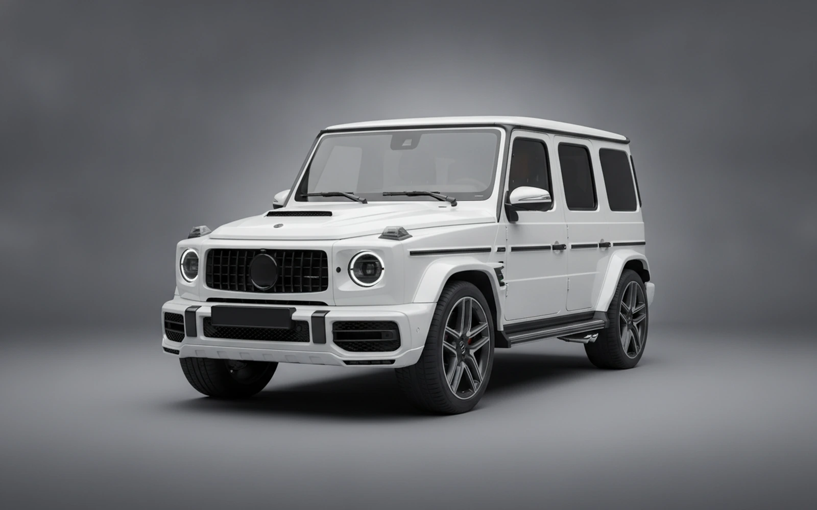 Mercedes-Benz G Class Brabus G800 Kit Black White-carbon 2023 for rent in Miami — exterior front view