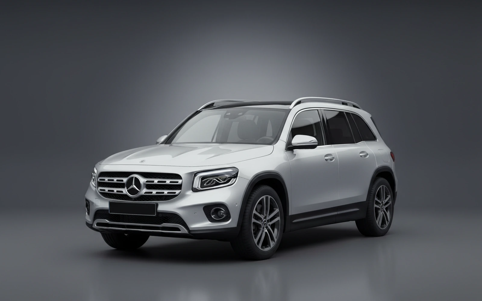 Mercedes-Benz Glb Silver 2024 for rent in Miami — exterior front view