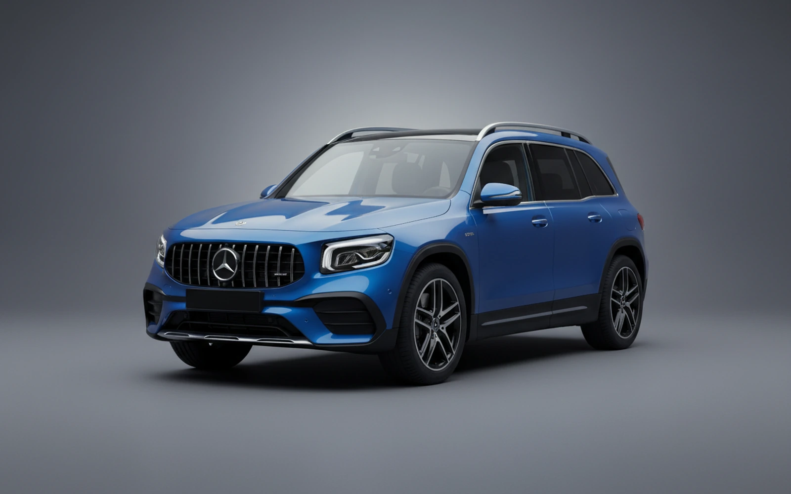 Mercedes-Benz GLB35 AMG Azul 2022 for rent in Miami — exterior front view