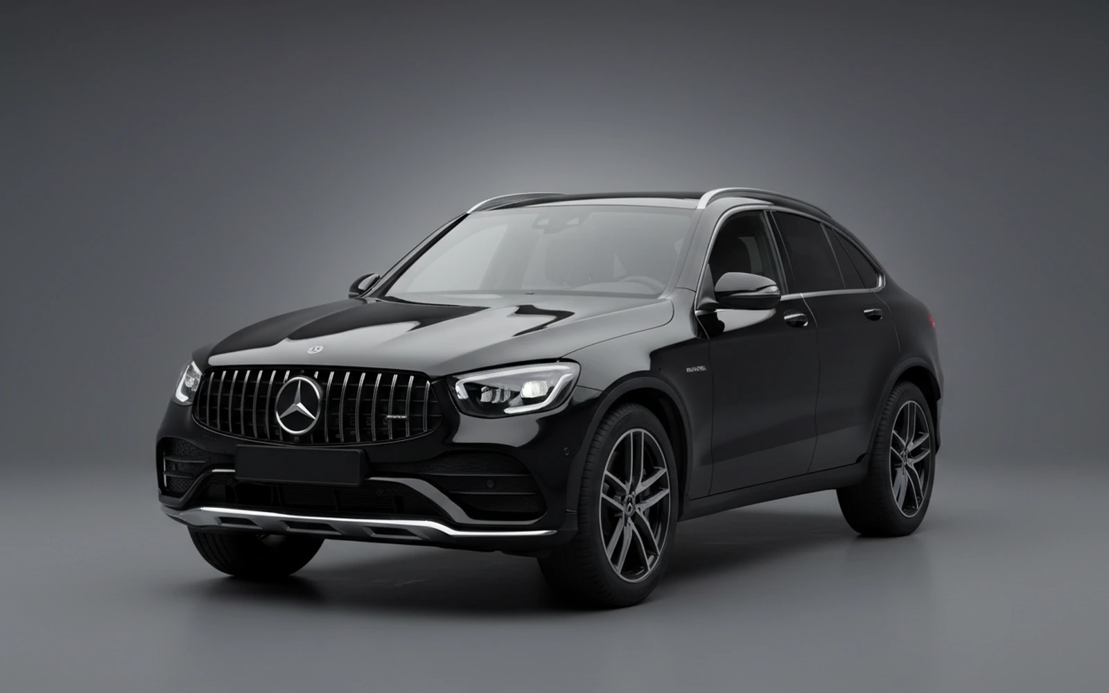 Mercedes-Benz GLC43 AMG Yellow Black 2022 for rent in Miami — exterior front view